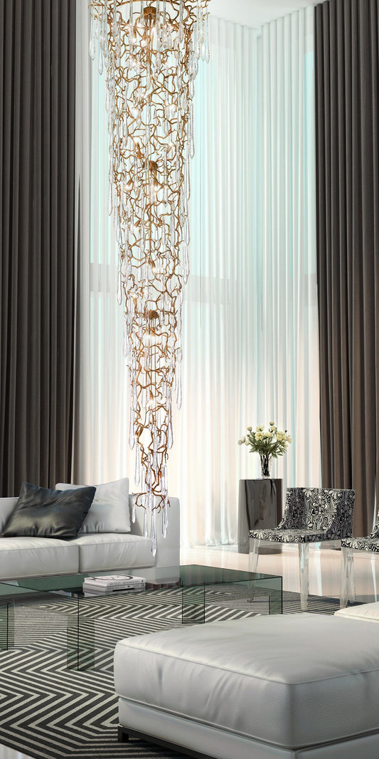 Serip Aqua 32 Lamp Bespoke Chandelier - London Lighting - 1