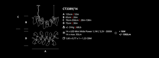 Serip Icarus 14 Lamp Bespoke Chandelier - London Lighting - 2