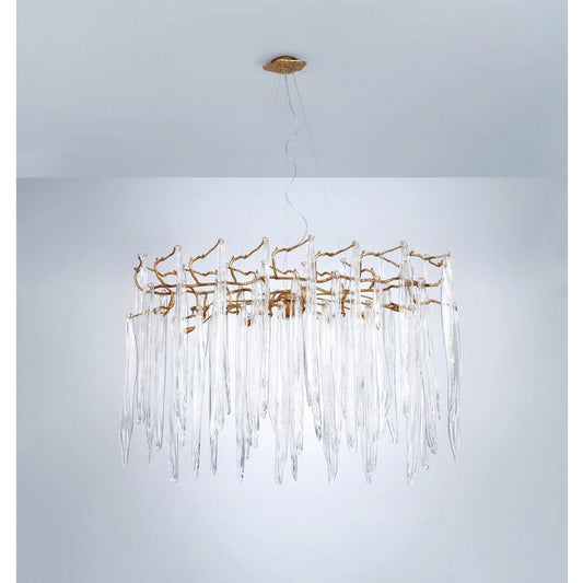 Serip Waterfall 19 Lamp Oval Bespoke Chandelier - London Lighting - 1