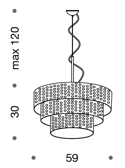 Tiered Single Pendant - Colour Options