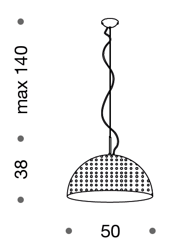 Domed Medium Single Pendant - Colour Options