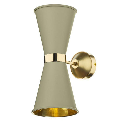 Hyde Brass and Pebble (Neutral) Double Wall Light - ID 10118