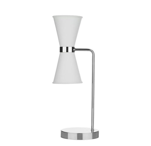 Hyde Chrome and White Double Table Light - ID 10128