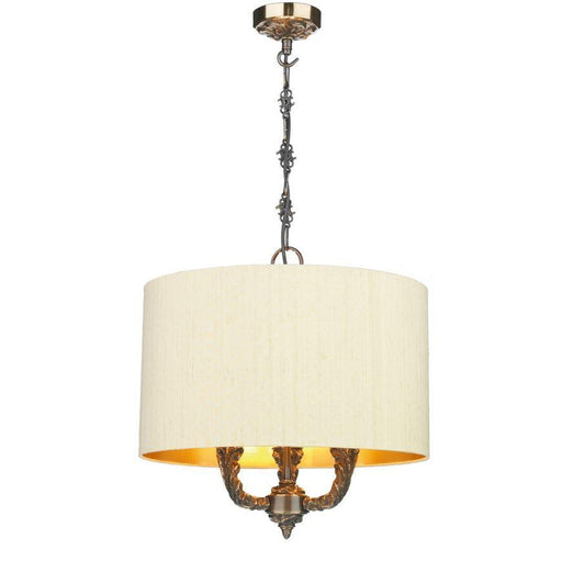 Valerio Bronze & Sea Mist Gold/Gold Shade Pendant (shade colour options available) - ID 10164