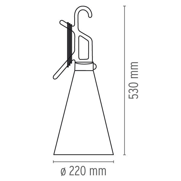 FLOS Mayday Outdoor Mustard Yellow Table Lamp - ID 12011