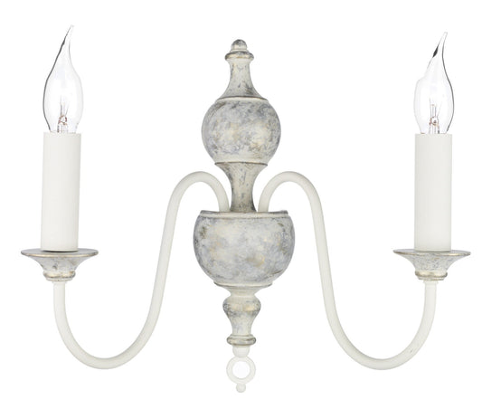 Flemish Distressed Cream Wall Light - London Lighting - 1