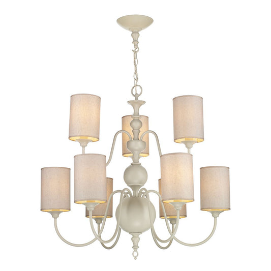 Flemish Cream 9 Arm Chandelier - ID 8729