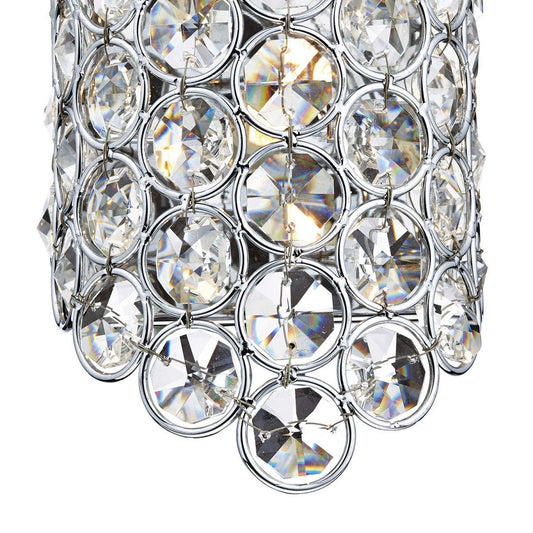 Frost Polished Chrome 1 Light Wall Bracket - London Lighting - 2