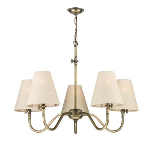 Hicks 5 Light Antique Brass Pendant (shades separate) - ID 9414