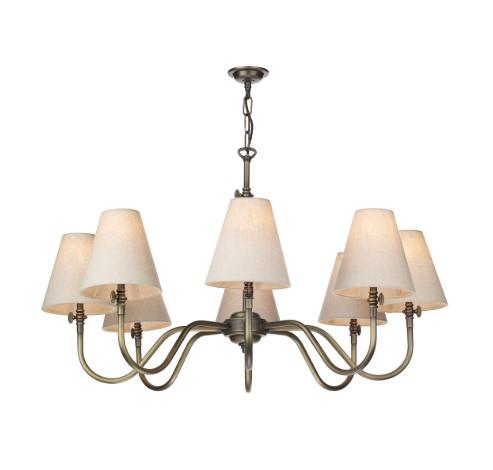 Hicks 8 Light Antique Brass Pendant (shades separate) - ID 10304