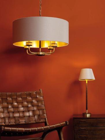 Hunter Brass & Brown Table Light Base Only - ID 10277