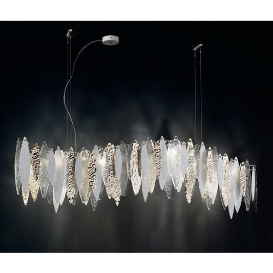 Castlenau Small Long Murano Glass Chandelier - ID 8033