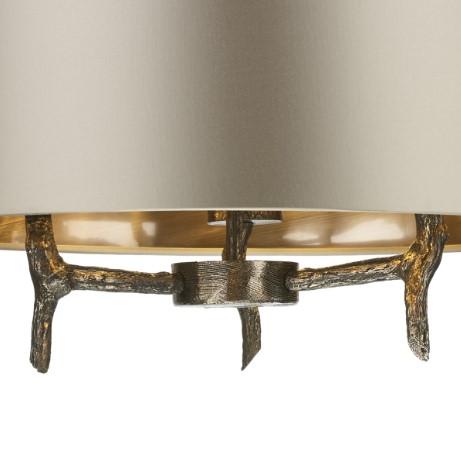 Joshua Bronze Pendant with Large Almond Cream Shade (other shade colours available) - ID 10261