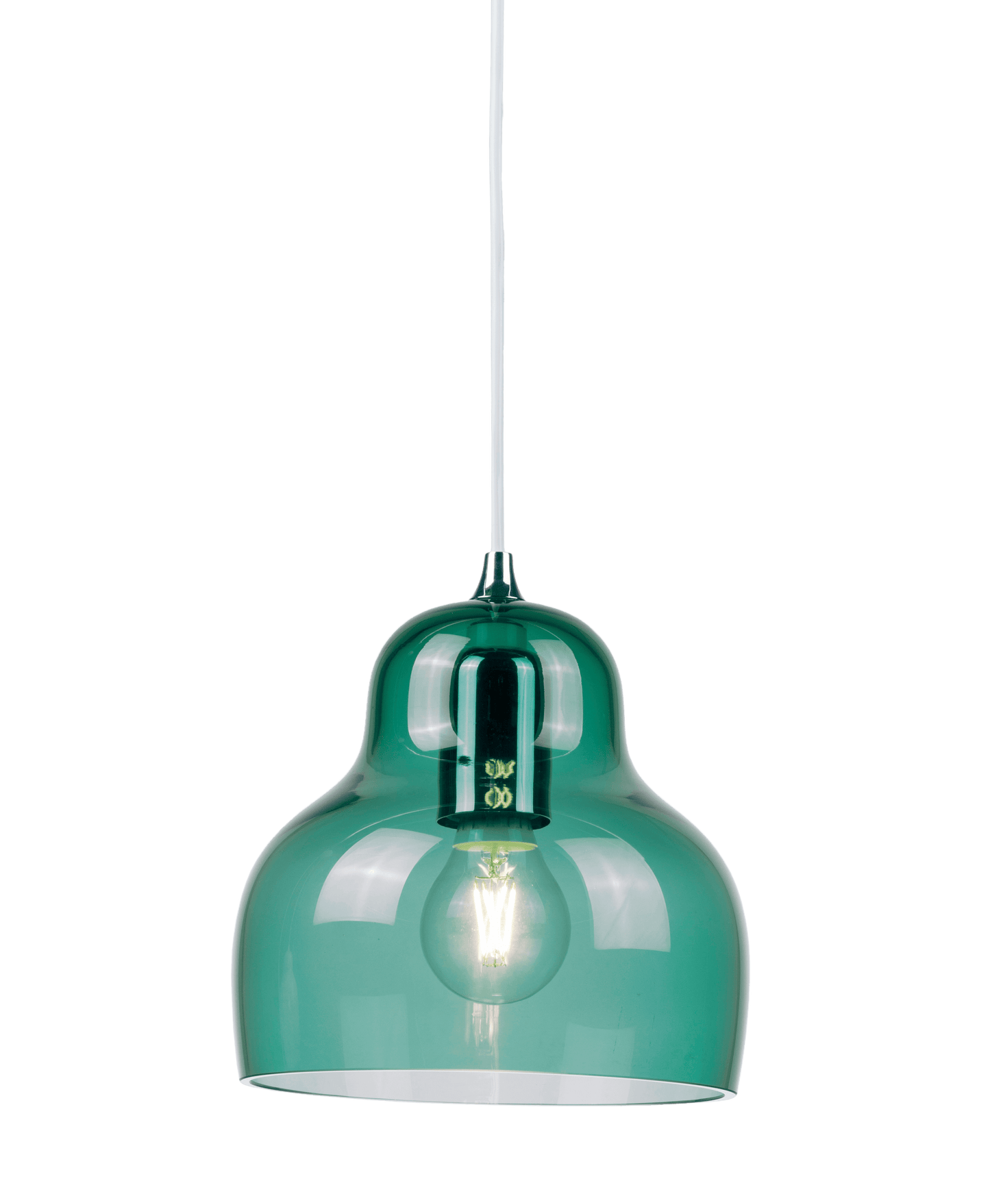 JEL Blue Transparent Hand Blown Pendant - ID 11773