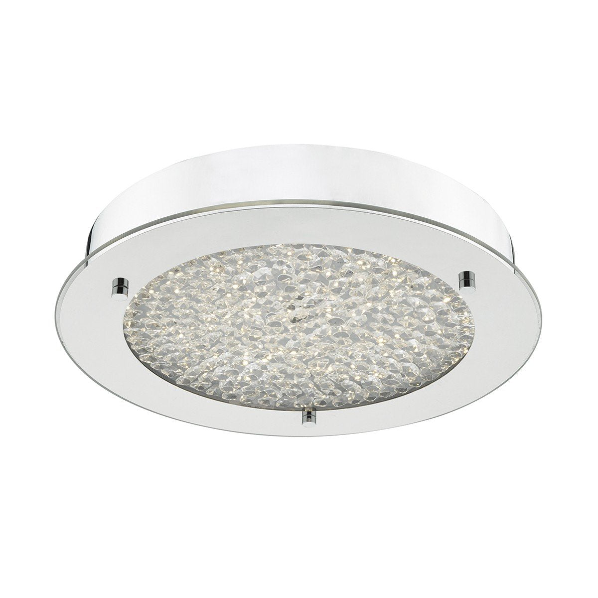 Heath Polished Chrome and Crystal Flush Bathroom Light - ID 6856
