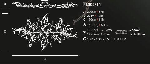 Serip Outono 14 Bespoke Flushmount - London Lighting - 2