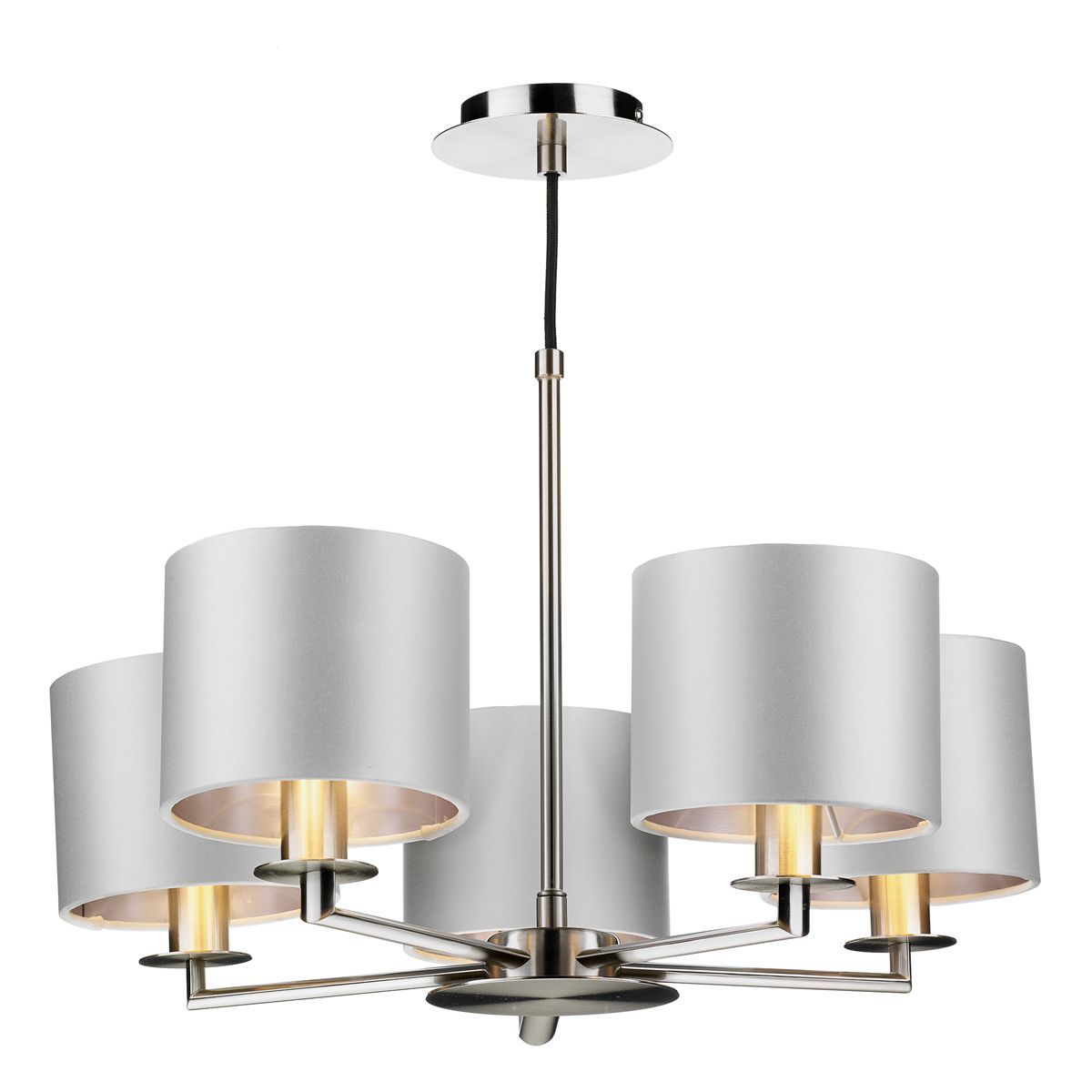Homerton 5 Light Pendant In Satin Nickel - ID 8680