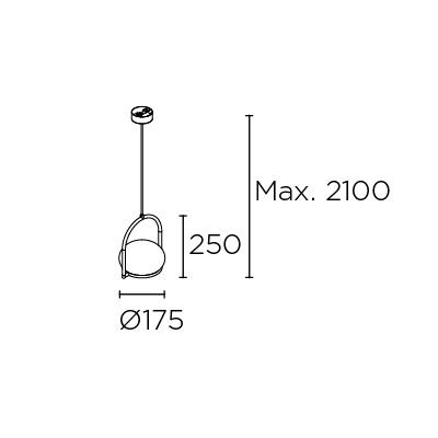 OCO Matt Gold Metal With Diffused Pebble Single Pendant - ID 10723