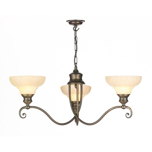 Stratford Brass 3 Lights Pendant Light - London Lighting - 1