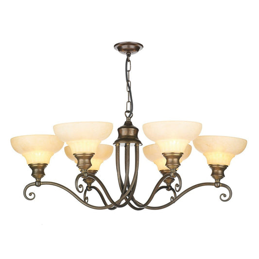 Stratford Brass 6 Lights Pendant Light - London Lighting - 1