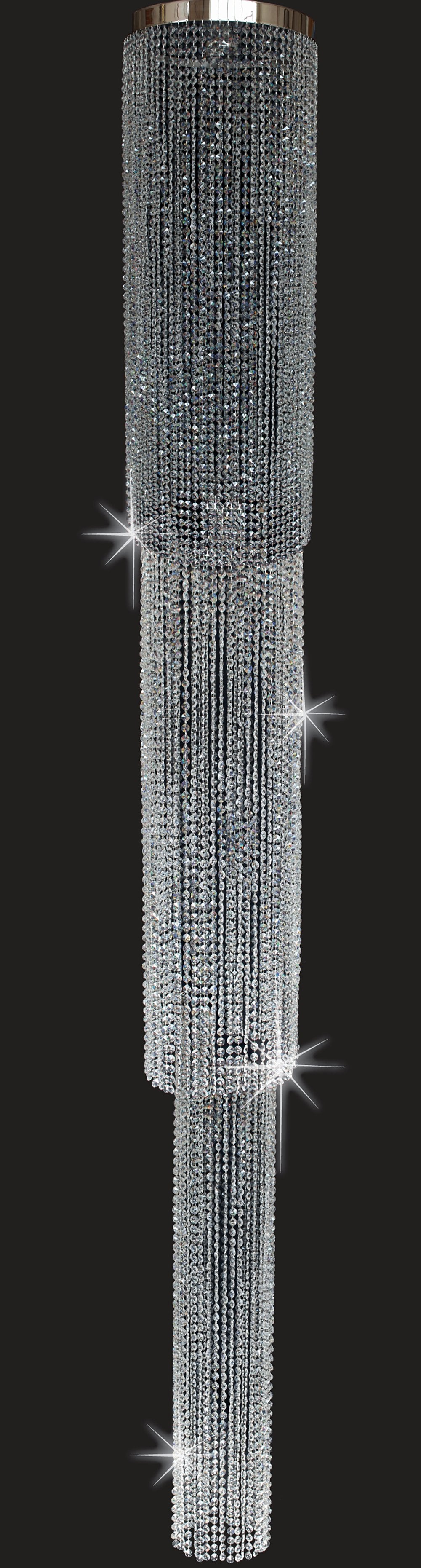 Forestdale Tripple Tiered 3 Metre Crystal Chandelier - ID 8100