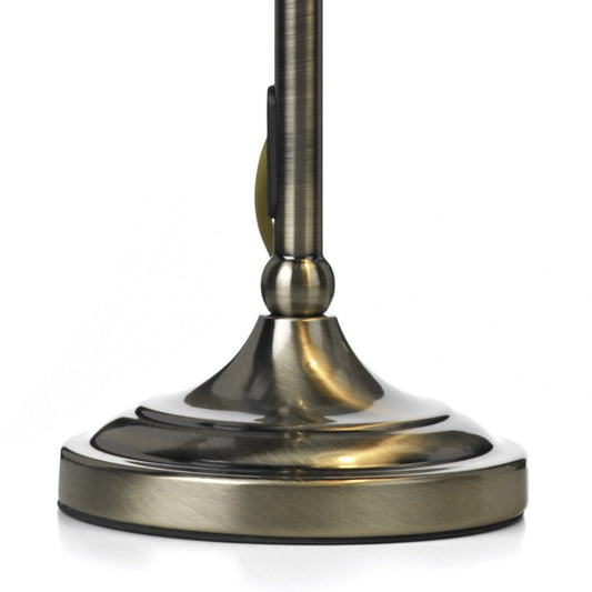 Suffolk Antique Brass Rise & Fall Table Lamp - London Lighting - 2