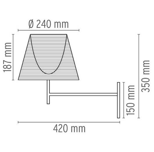 FLOS KTribe W Aluminzed Bronze Wall Light - London Lighting - 2