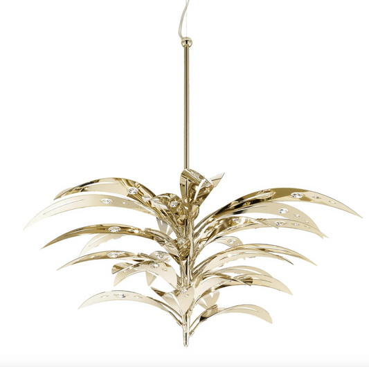 Crystal Palm 18 Light Pendant