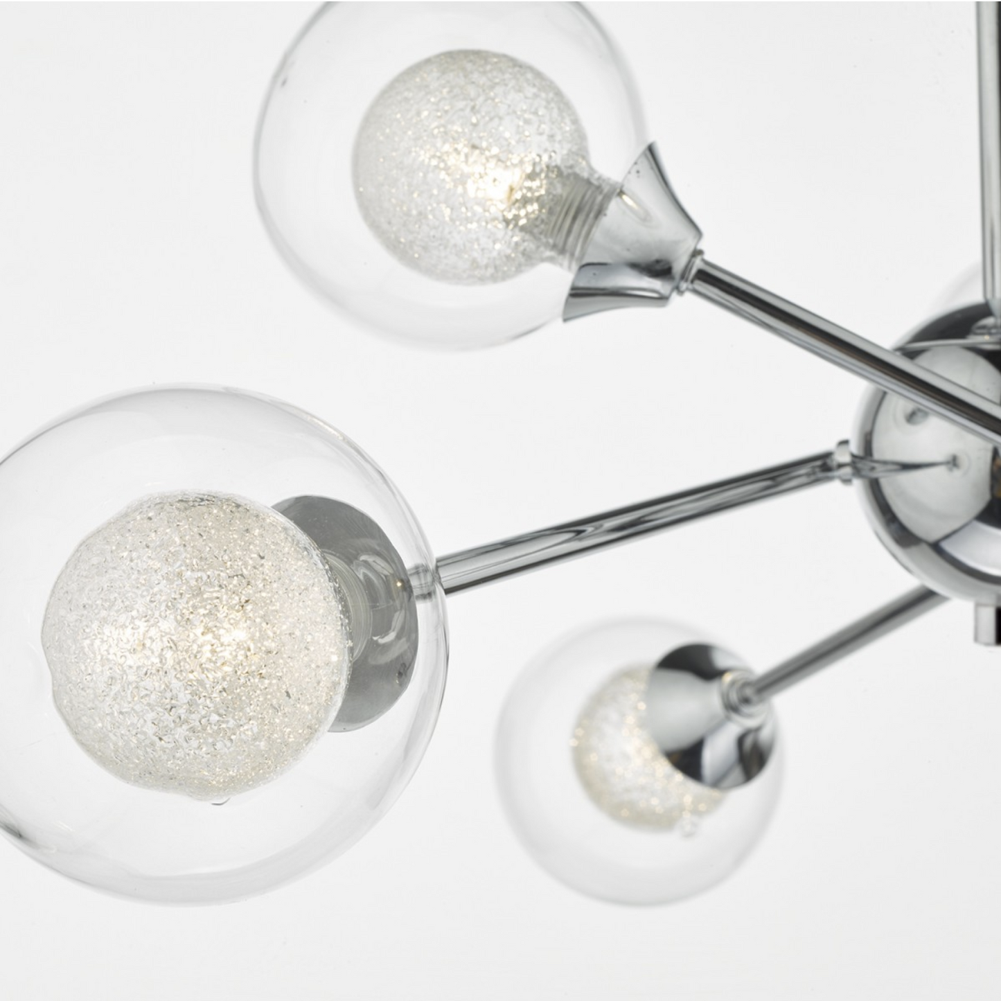 Blackheath Polished Chrome and Glass 6 Arm Pendant - ID 6866