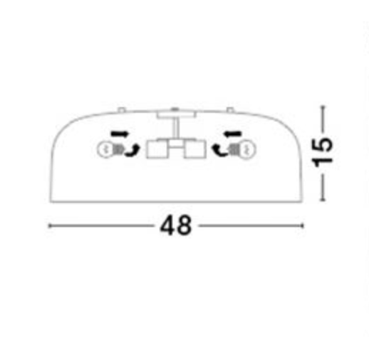 Steel & Acrylic Matt White Flush Ceiling Light - ID 7383