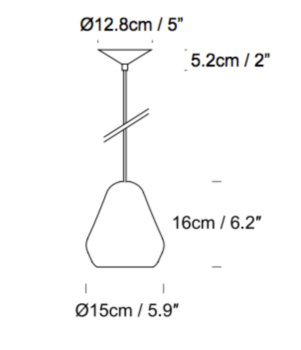 Small Conical Clear Glass Pendant - ID 6601