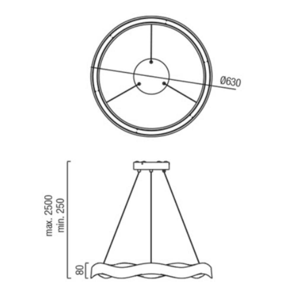Mornington Brown Curved Ring Pendant - ID 7590