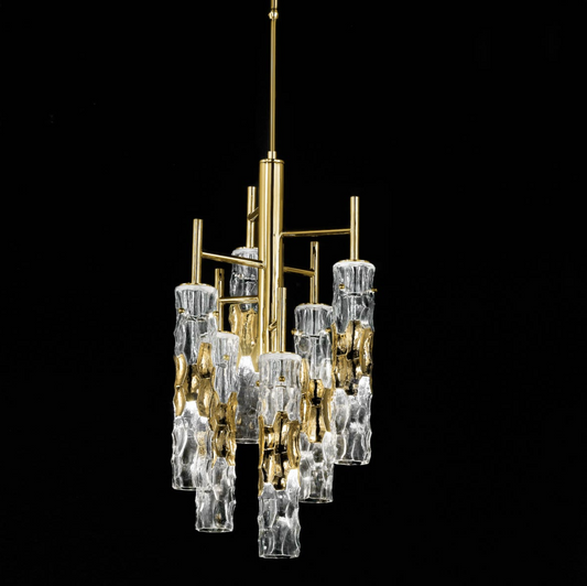 Becton Murano Glass 6 Light Suspension Chandelier - ID 8054