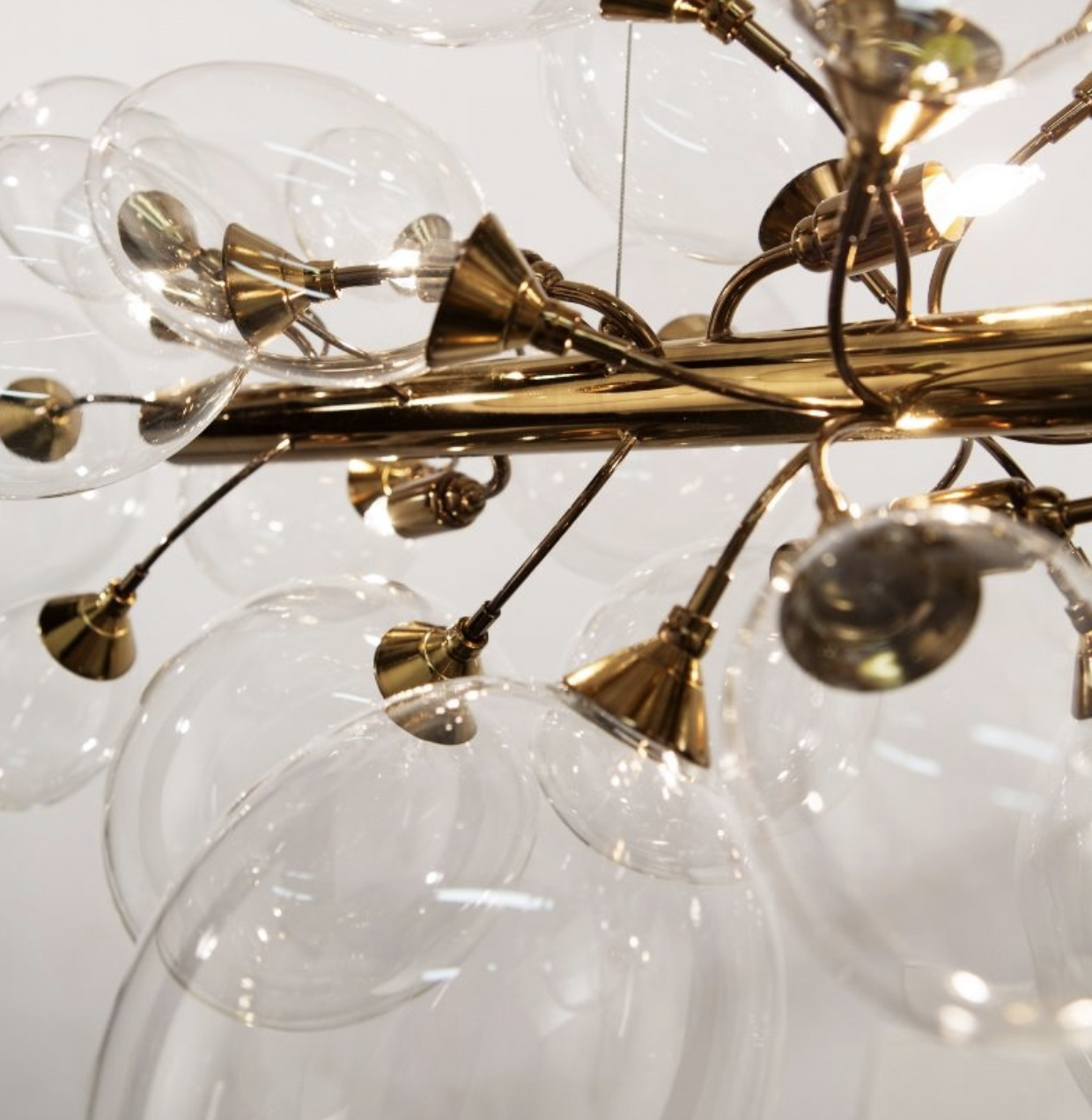 Ballon Bespoke Italian 8 Lamp Floor Light with Blown Glass - Colour Options