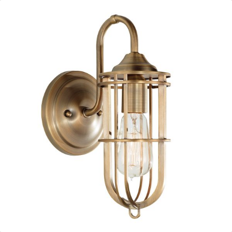 Turnpike Lane Single Wall Light In Dark Antique Brass - ID 6309