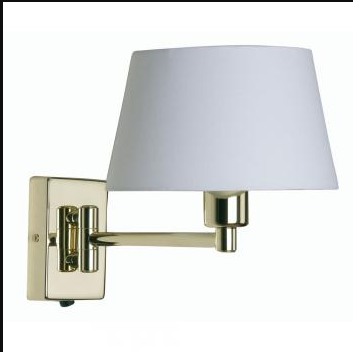 Hilton Single Swing Arm Wall Light Finished In Polished Brass - ID 5276