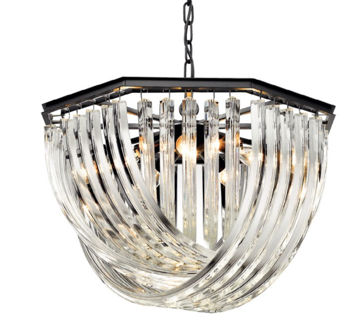 Brent Intertwining Clear Crystals Chandelier - ID 8468