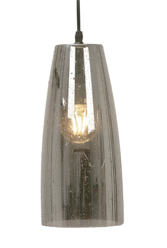 Rain Effect Smoked Glass Pendant - ID 7653