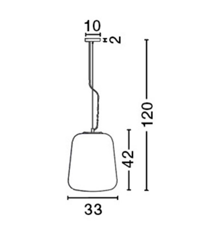 Verio Gradient Smoked Glass & Chrome Medium Pendant 33cm - ID 9336