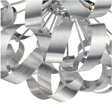 Becontree Brushed Aluminium Large Flush Ceiling Light - ID 5782