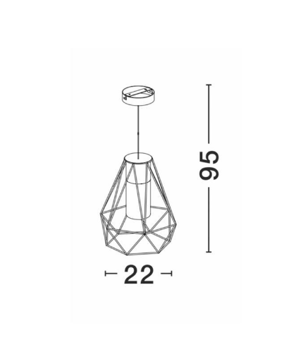 Black Die-Cast Aluminium Outdoor Pendant - ID 9360