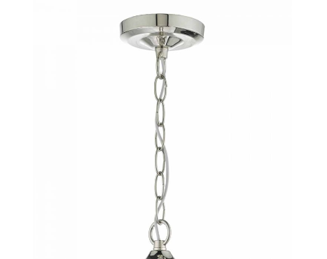 Cannich 3 Light Orb Lantern Pendant In Polished Nickel And Clear Glass - ID 9504