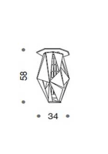 IDL Crystal Rock 4 Lamp Ceiling Light - London Lighting - 2