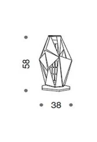 IDL Crystal Rock Large Table Lamp - London Lighting - 2