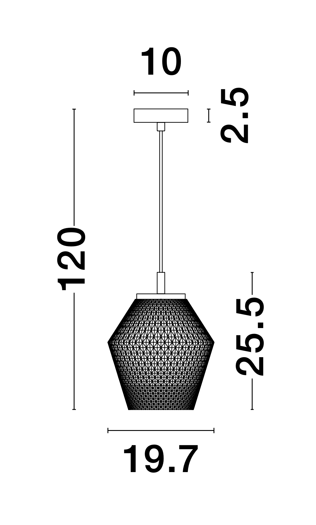 MAG Cognac Shadow Glass & Brass Finish Single Pendant - ID 10014