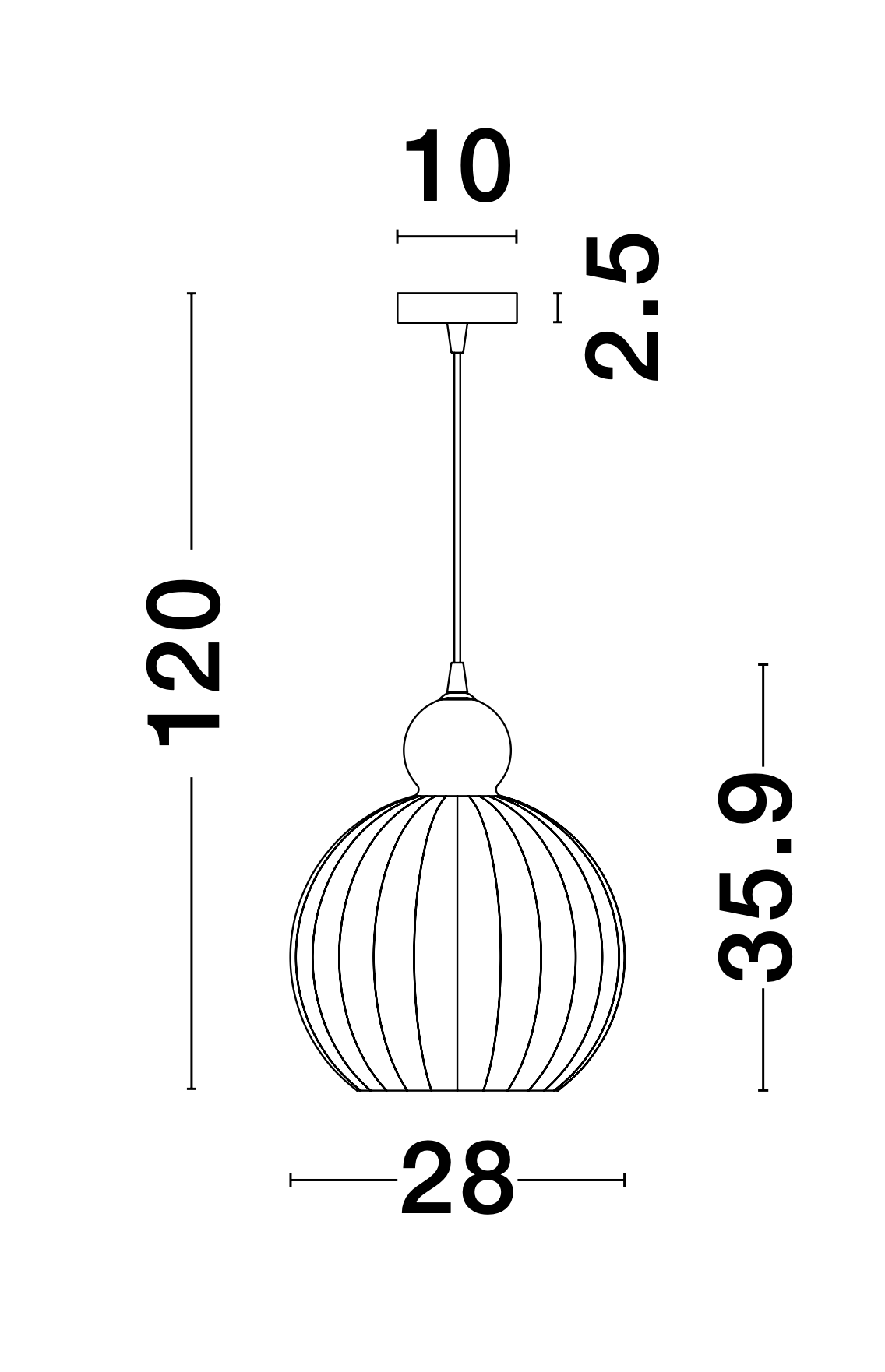 ODE Opal Glass & Chrome Aluminium Finish Single Pendant Medium - ID 10018