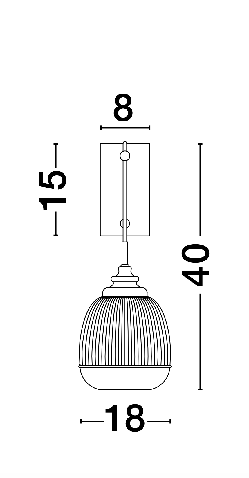 MON Clear Lined Enclosed Glass & Gold Metal Single Wall Light - ID 10030