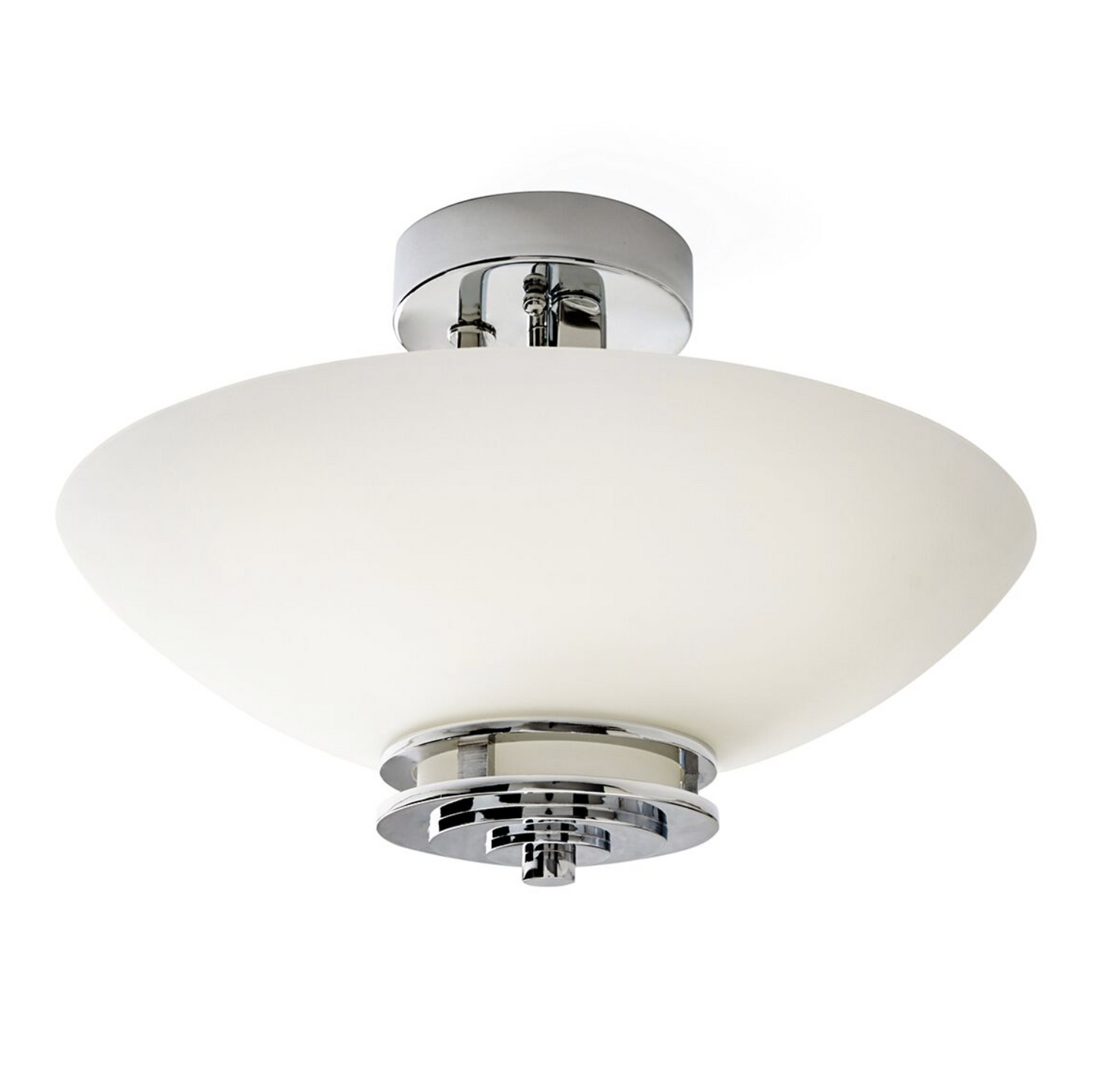 Polished Chrome Semi Flush Bathroom Light ID 10281