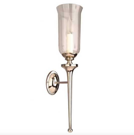 Classic Repro Polished Nickel Wall Light - ID 1969