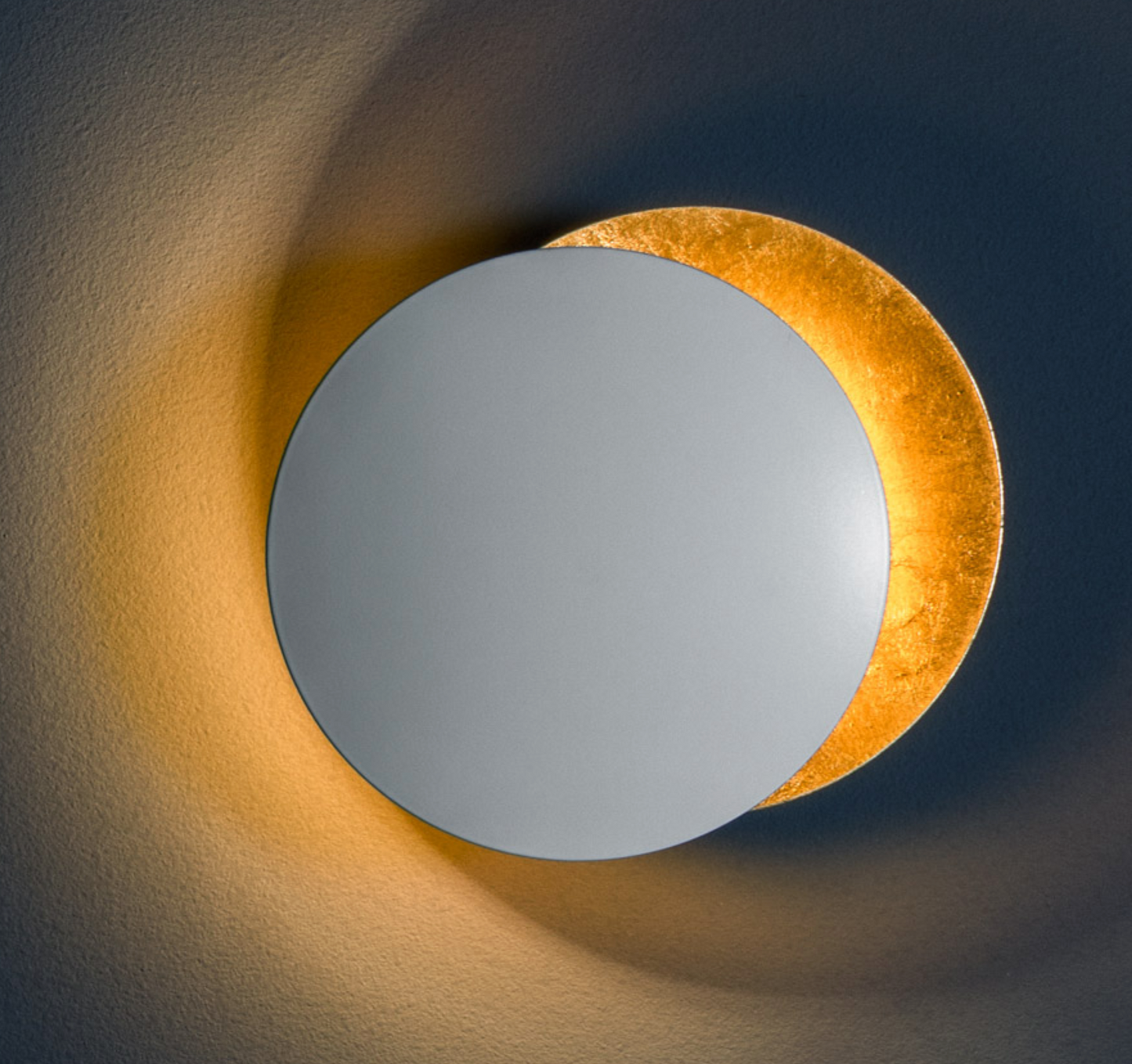 CS double dish copper leaf adjustable LED wall light 17cm diameter - ID 5936